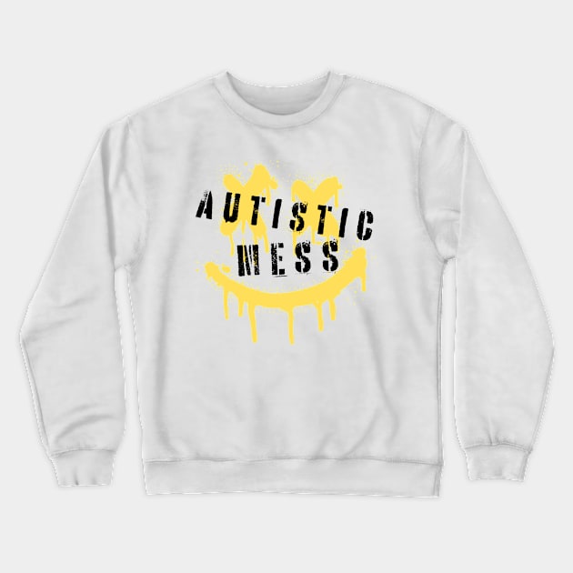 Autistic Mess Spraypaint Crewneck Sweatshirt by NeuroChaos